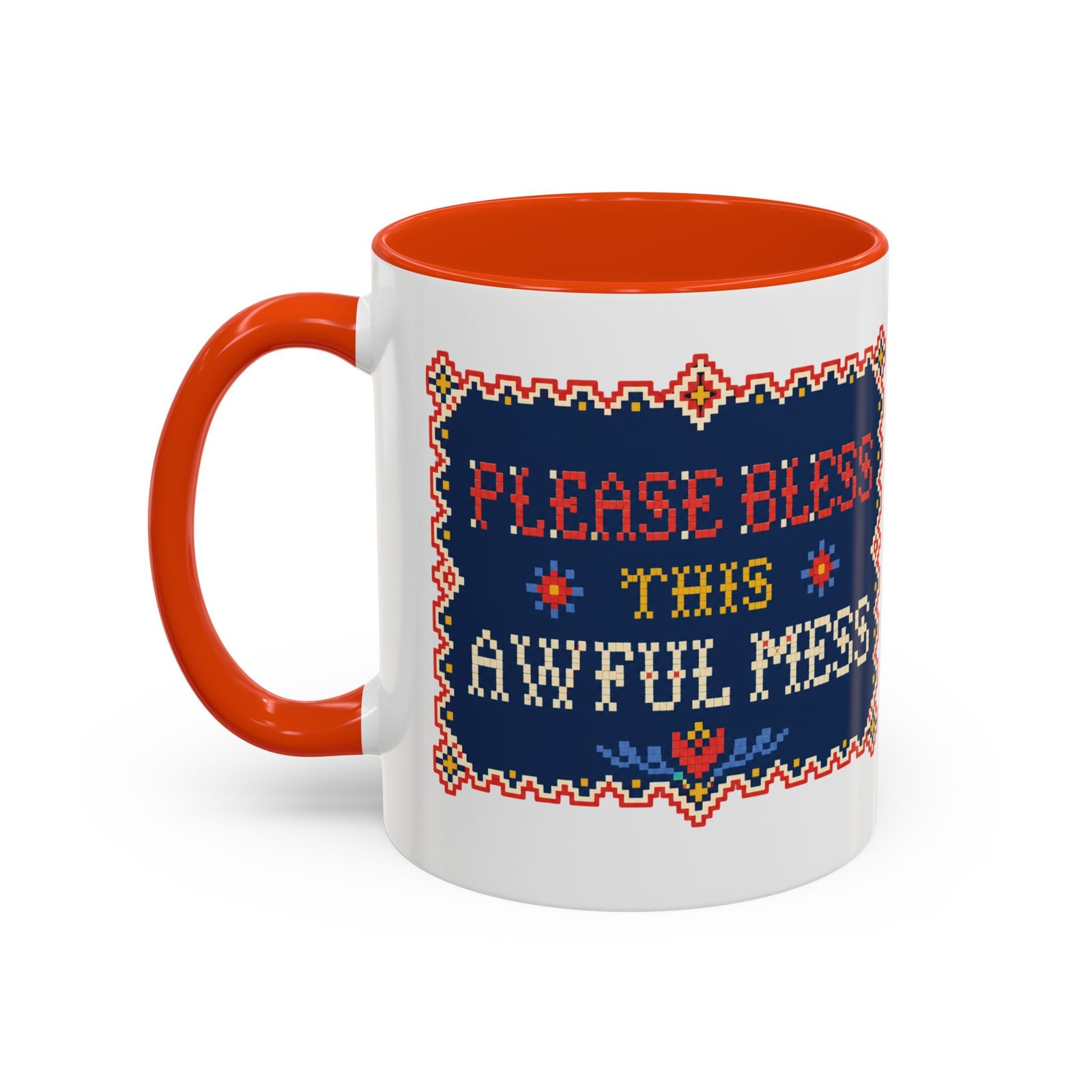 Please Bless This Awful Mess – 11oz or 15oz Accent Mug – Caffeine for Cozy Chaos - Image 20