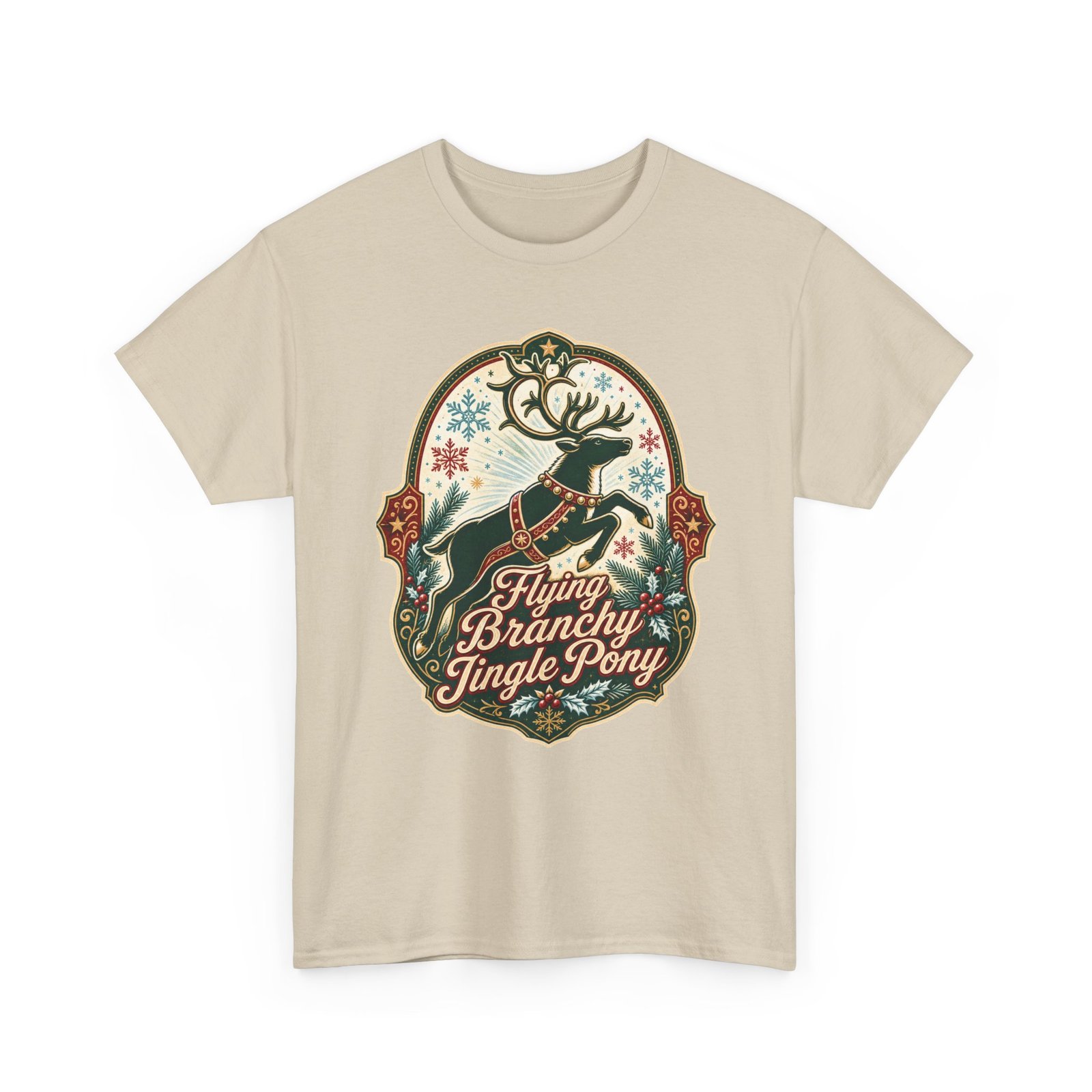 Flying Branchy Jingle Pony - Unisex T-Shirt – Reindeer Ridiculousness - Image 11