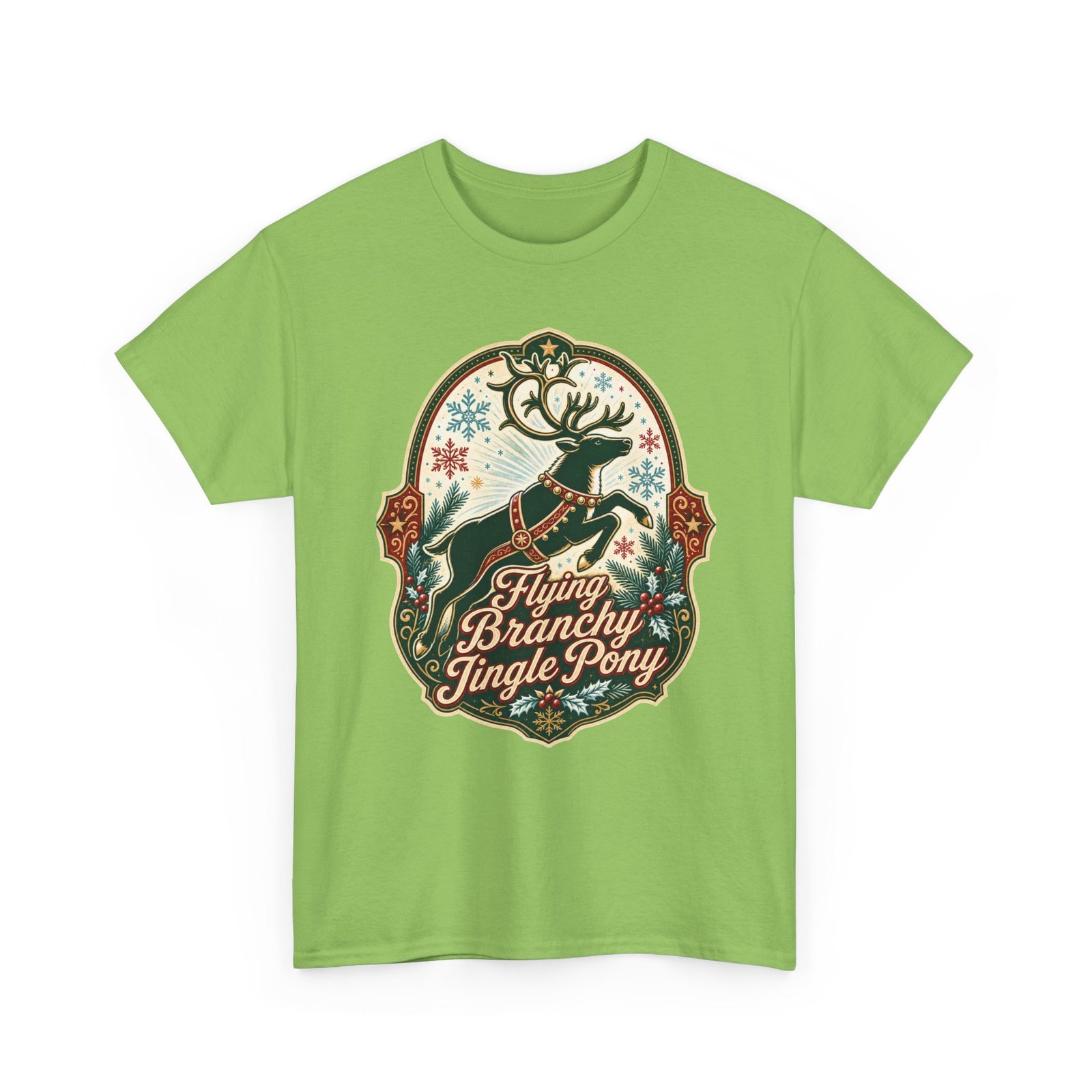 Flying Branchy Jingle Pony - Unisex T-Shirt – Reindeer Ridiculousness - Image 13