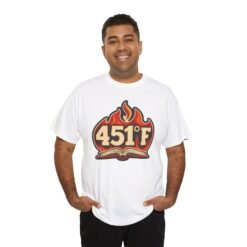 451° F - Unisex T-Shirt – Fahrenheit 451, Ray Bradbury - Dystopian Book - Image 9