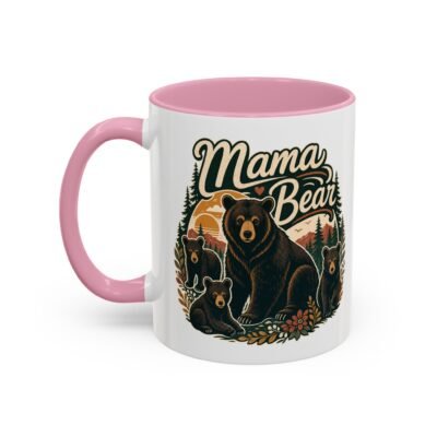 Mama Bear - Color Accent Mug – Fierce Sips, Cozy Vibes