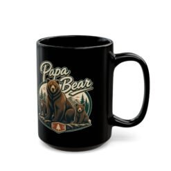 Papa Bear - Black Mug – Strong Brew for the Head of the Den - Image 4