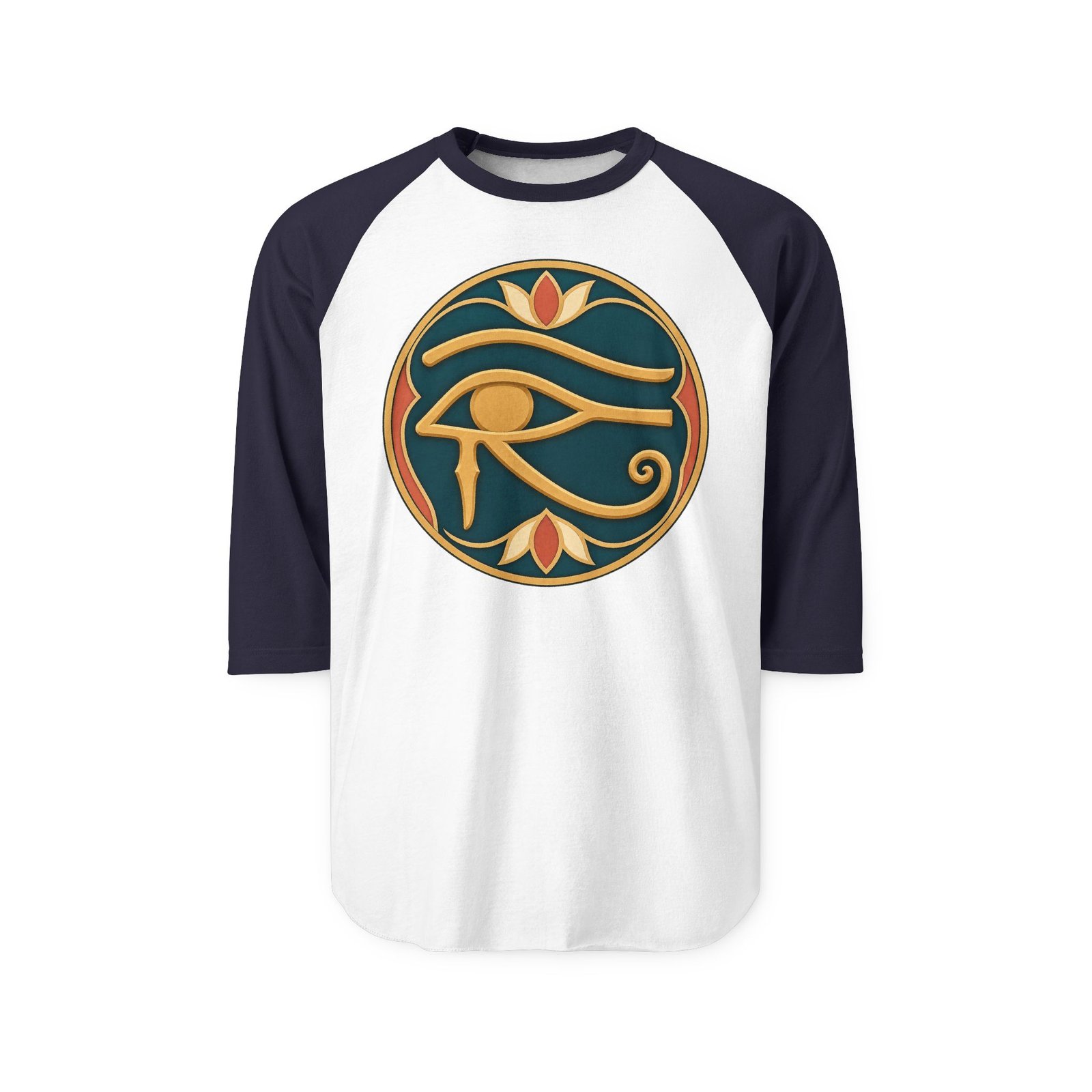 Eye of Horus - Unisex Raglan T-Shirt – Ancient Symbol, Sporty Style - Image 10