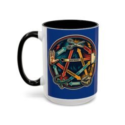 Rock Paper Scissors Lizard LLAP – Color Accent 11oz or 15oz Mug – Sip Long and Prosper - Image 26