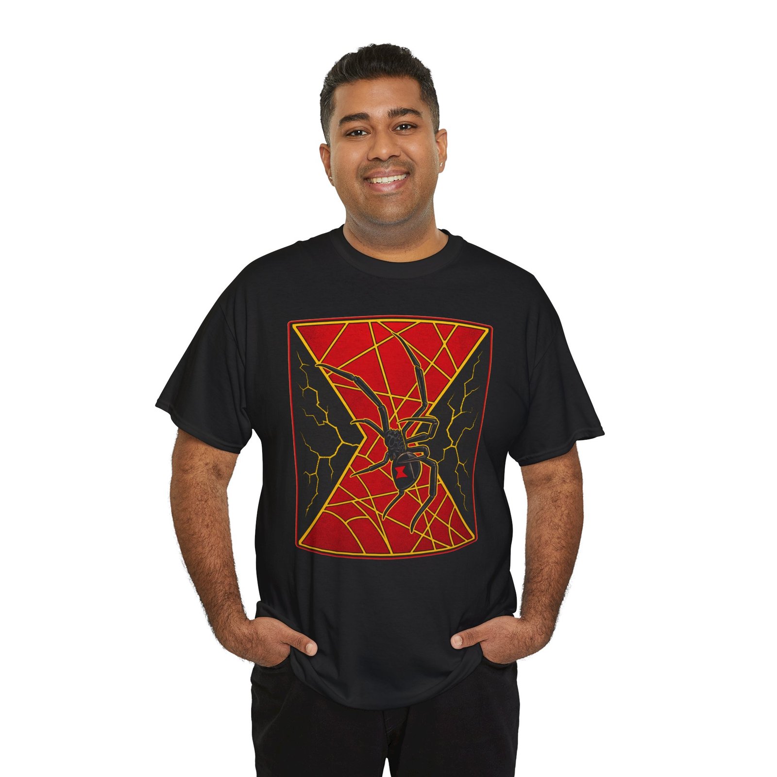 Black Widow – Unisex T-Shirt – Deadly Icon, Comic Book Style - Image 10