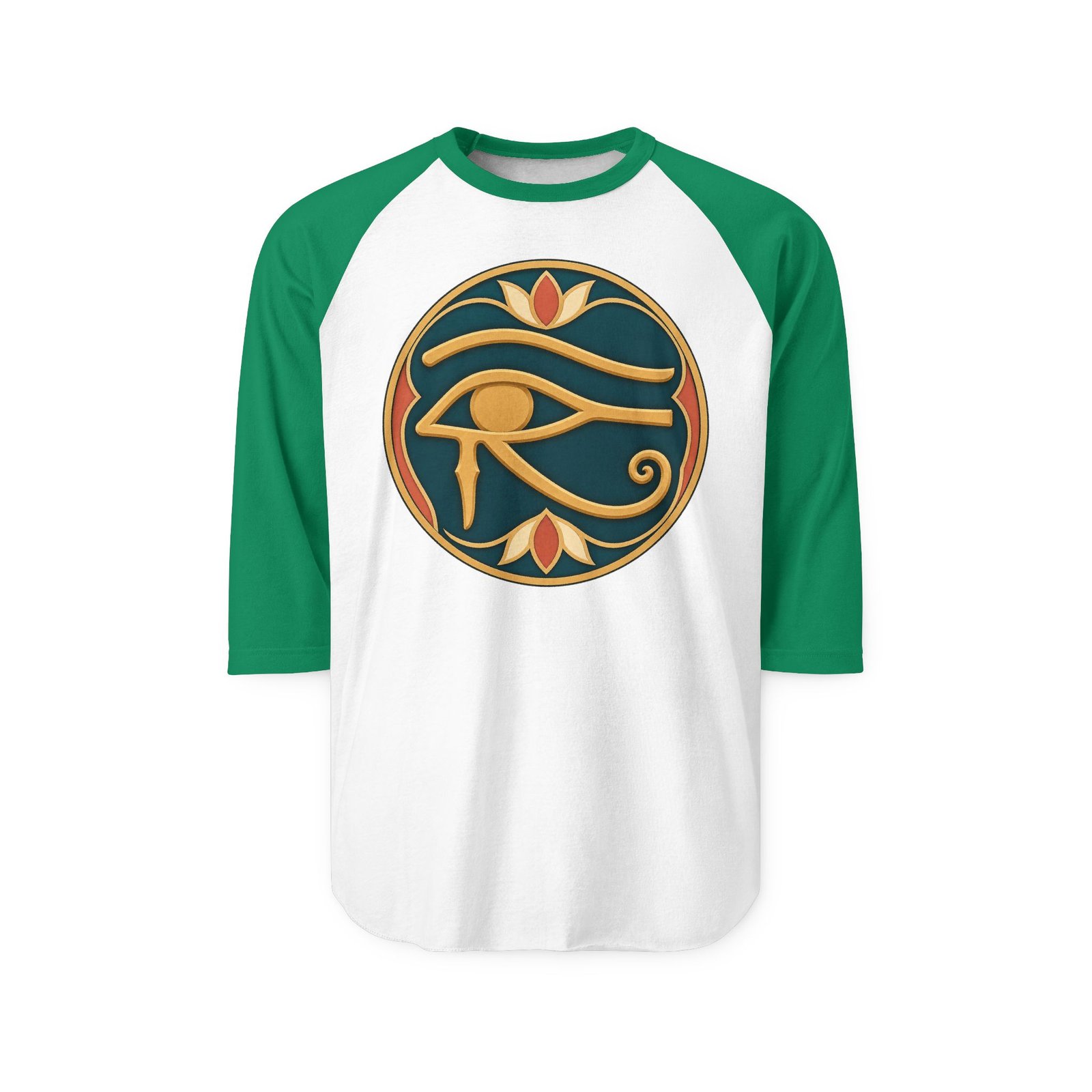 Eye of Horus - Unisex Raglan T-Shirt – Ancient Symbol, Sporty Style - Image 4