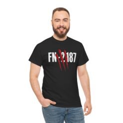 FN-2187 Red Handprint – Unisex T-Shirt – A Number With a Story - Image 8