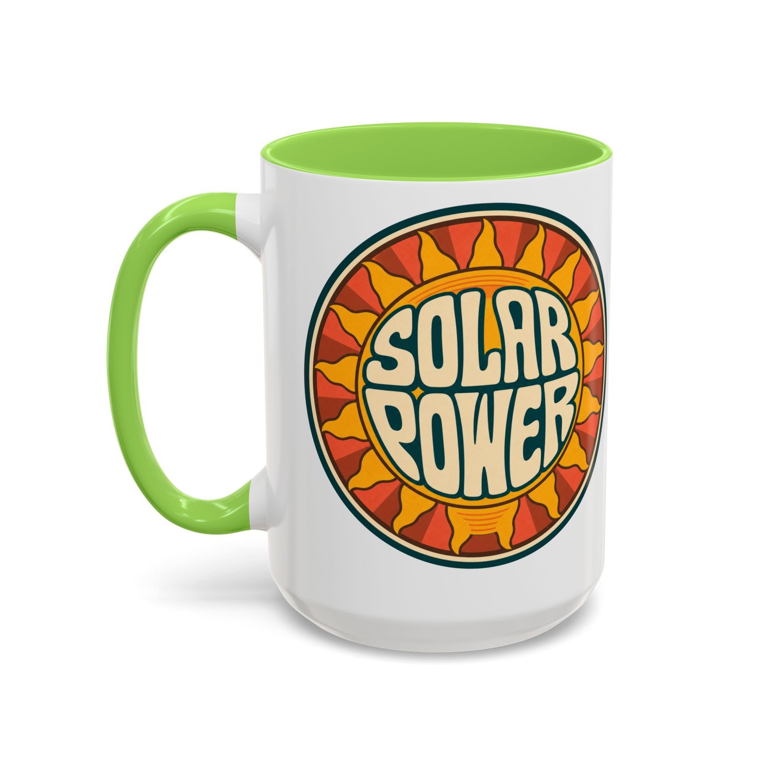Solar Power – Color Accent Mug – Renewable Morning Energy - Image 36