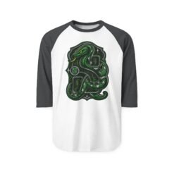 House of Snake – Unisex Raglan T-Shirt – Wizarding School Strategy Meets Game-Day Style - Image 3
