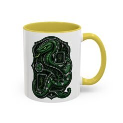 House of Snake – Accent Color Mug – Wizarding School Ambition in Every Sip - Image 3