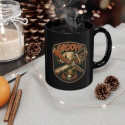 Groovy - Black Mug – Hail to the Caffeine, Baby - Image 4
