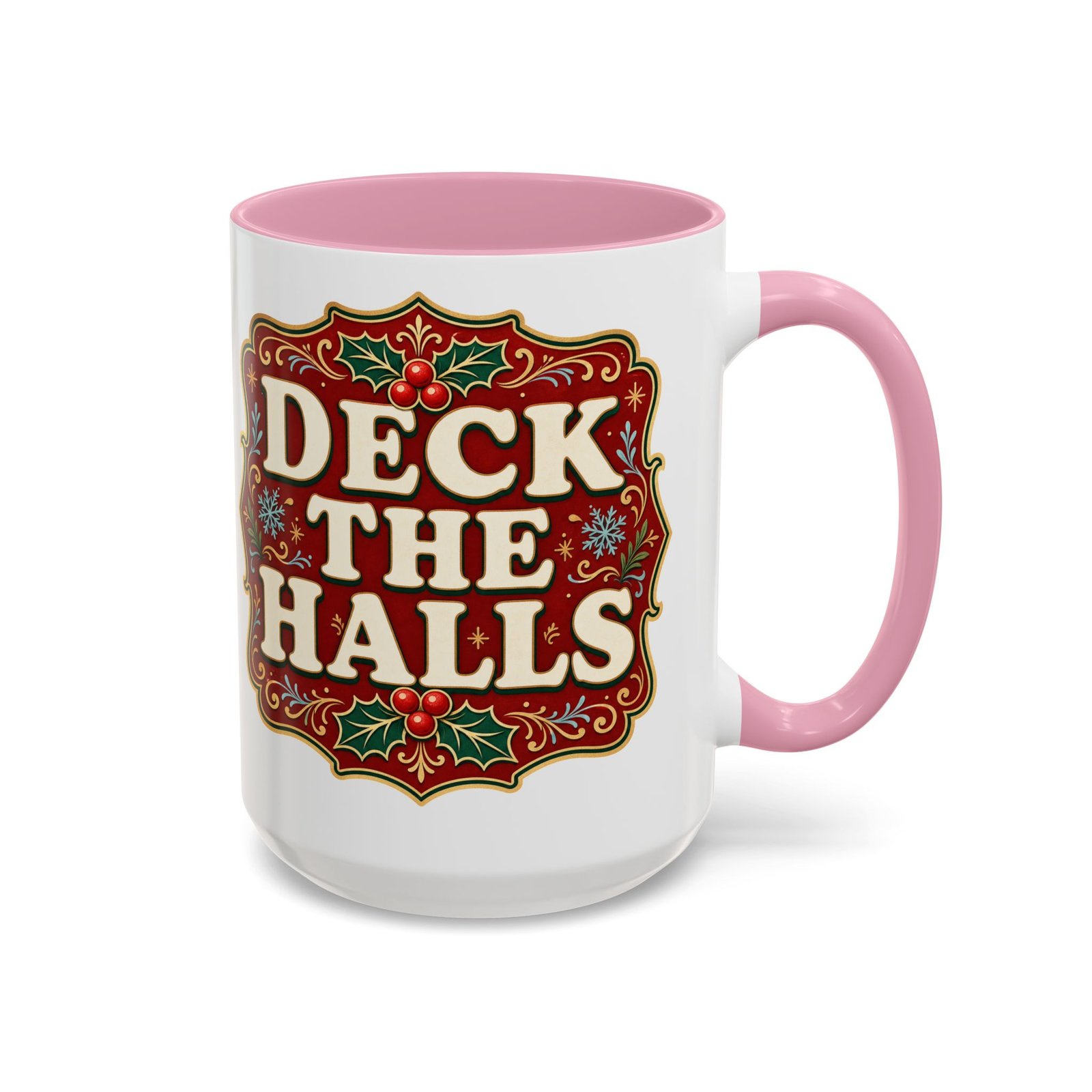Deck the Halls – Color Accent Mug – Sip Into the Season - Image 21
