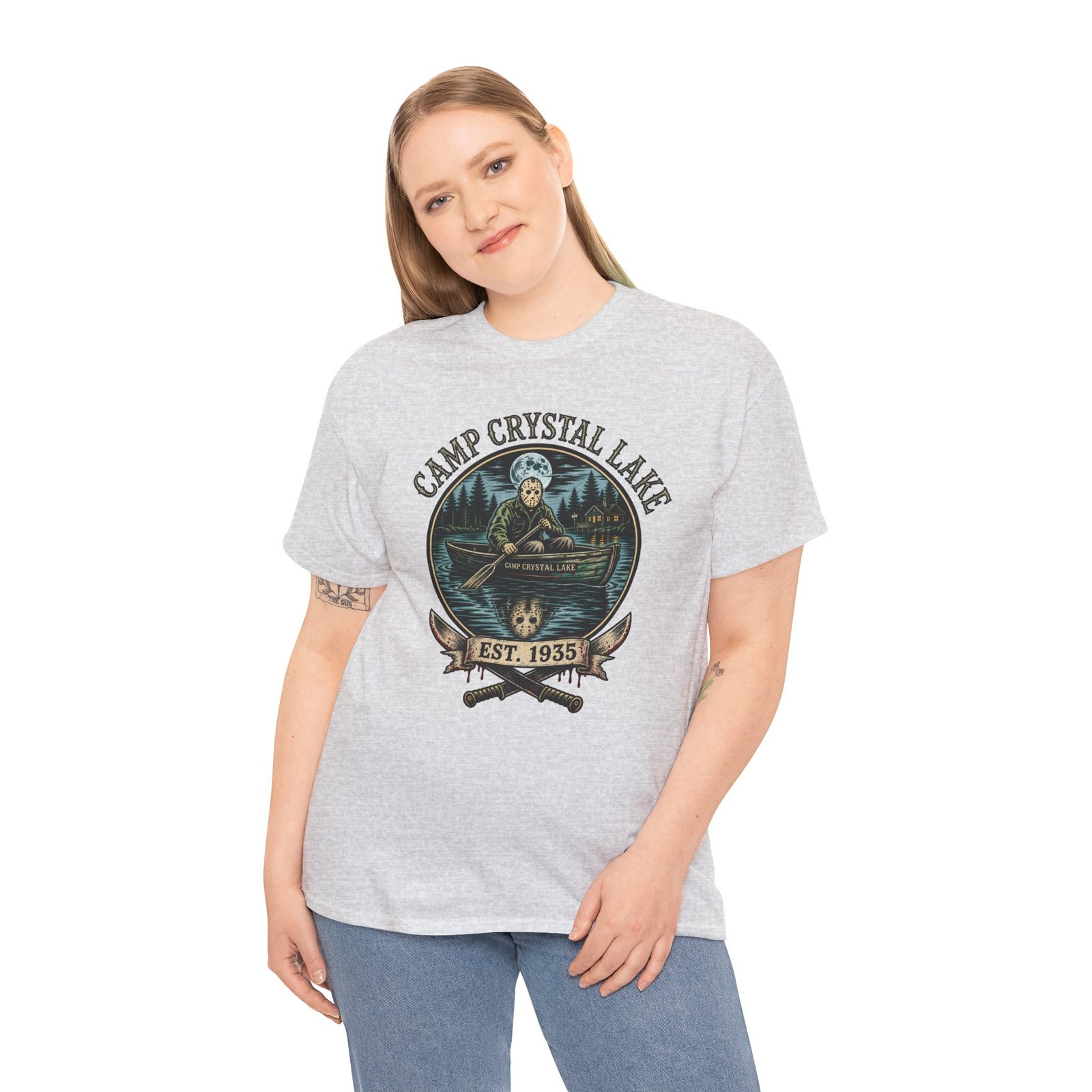 Camp Crystal Lake - Unisex T-Shirt – Friday the 13th Jason Voorhees Horror - Image 4