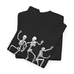 Dancing Skeletons - Unisex T-Shirt – Funny Halloween Skeleton Dance - Image 3
