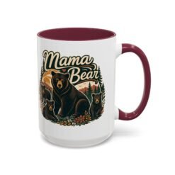 Mama Bear - Color Accent Mug – Fierce Sips, Cozy Vibes - Image 19