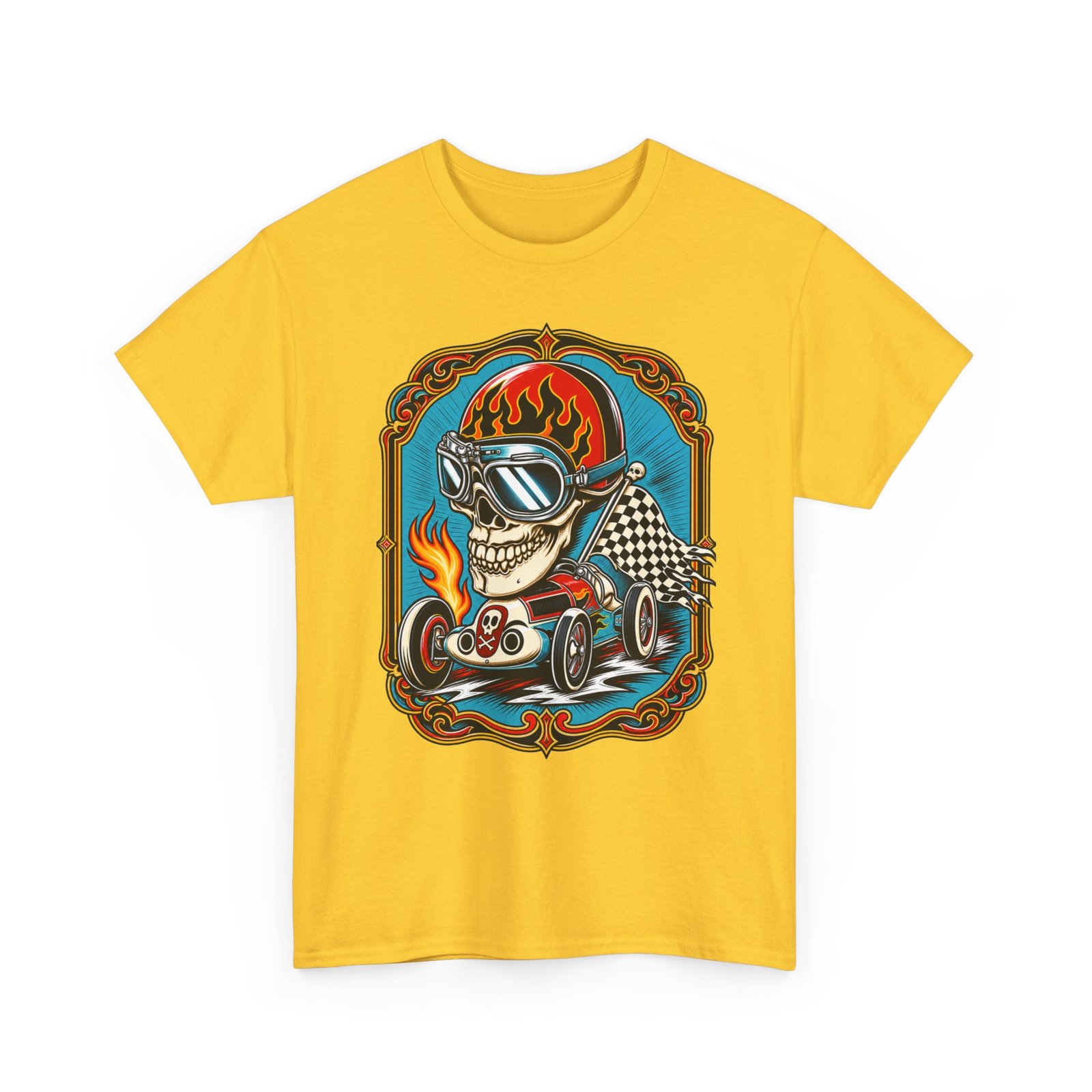Death Race Skull – Unisex T-Shirt – Full Throttle to the Finish - Image 13