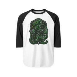 House of Snake – Unisex Raglan T-Shirt – Wizarding School Strategy Meets Game-Day Style - Image 4
