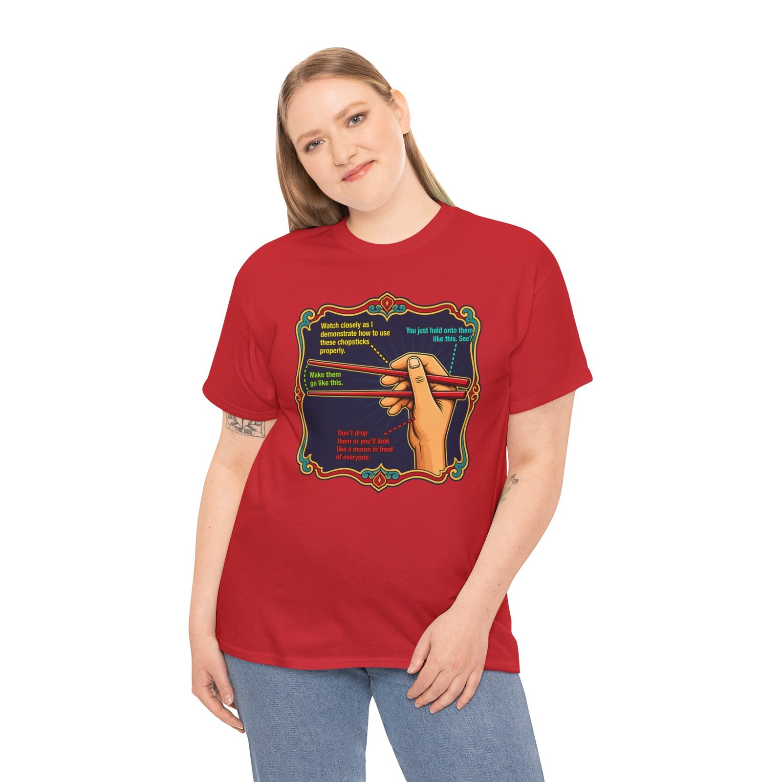 Chopsticks 101 – Unisex T-Shirt – Master the Art, One Bite at a Time - Image 4