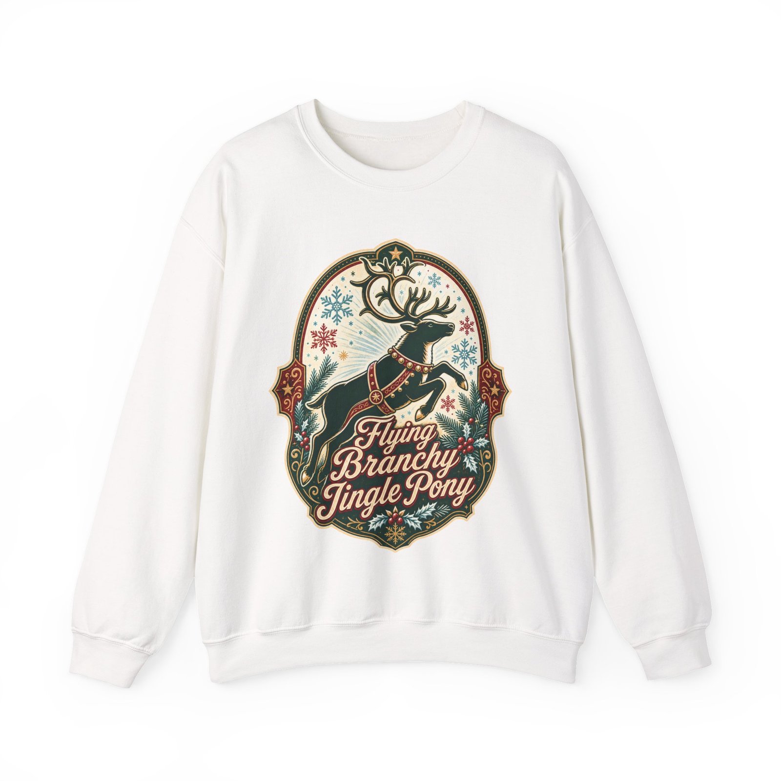 Flying Branchy Jingle Pony - Unisex Sweatshirt – Absurdly Festive - Image 11
