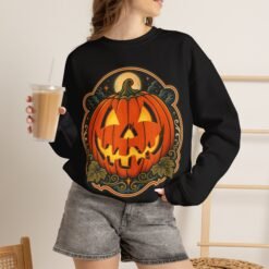 Jack O’ Lantern – Unisex Sweatshirt – Light Up the Night - Image 4