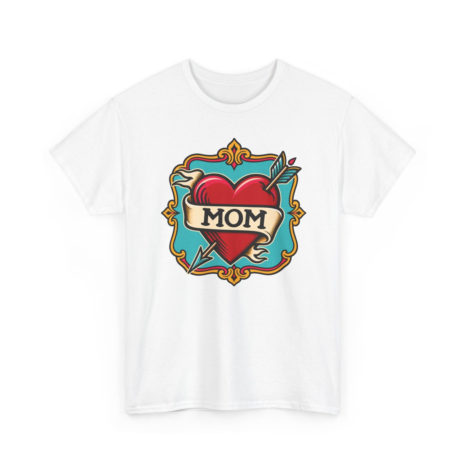 Retro Mom Heart - Unisex T-Shirt – Classic Ink, Eternal Love