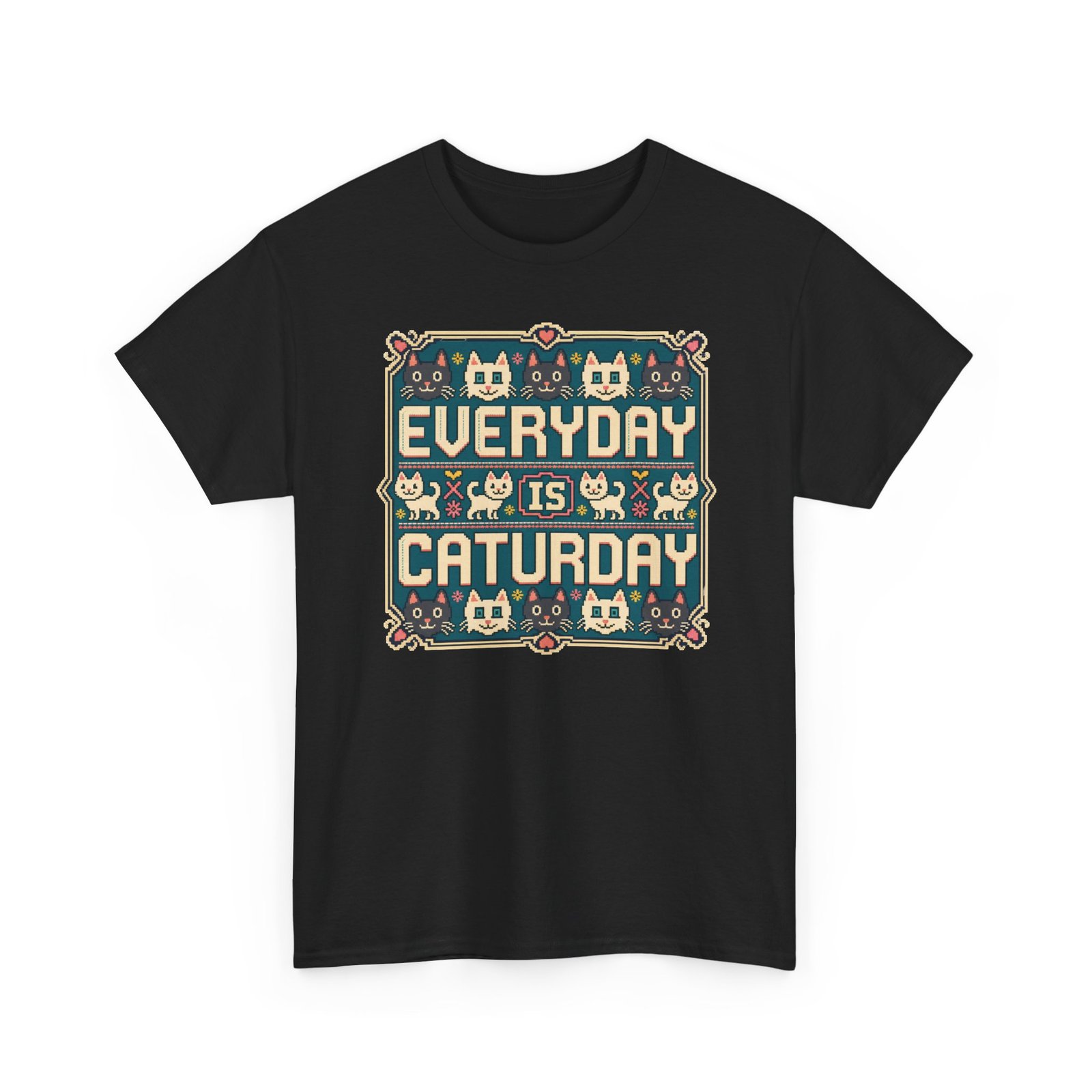 Everyday Is Caturday – Unisex T-Shirt – Feline Festive Vibes - Image 19