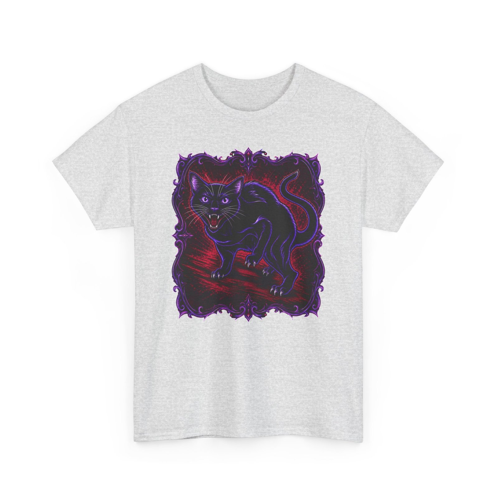 Hissing Black Cat – Unisex T-Shirt – Fierce, Feline and Full of Attitude - Image 27
