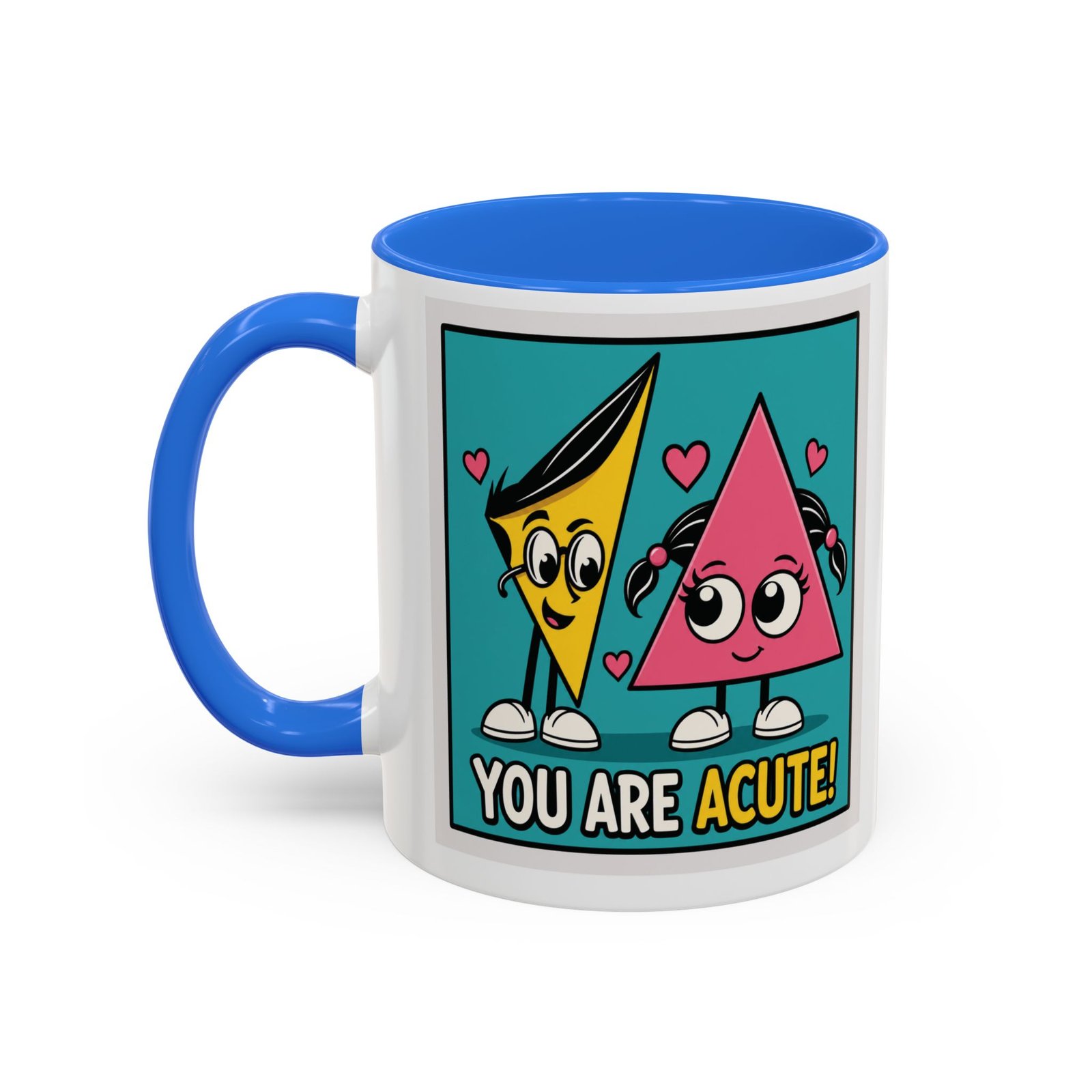 You Are Acute - Color Accent Mug – Funny Geometry, Math Pun - Teacher - Image 8