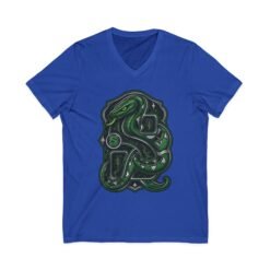 House of Snake – Unisex V-Neck T-Shirt – Wizarding School Confidence with a Clever Edge - Image 10