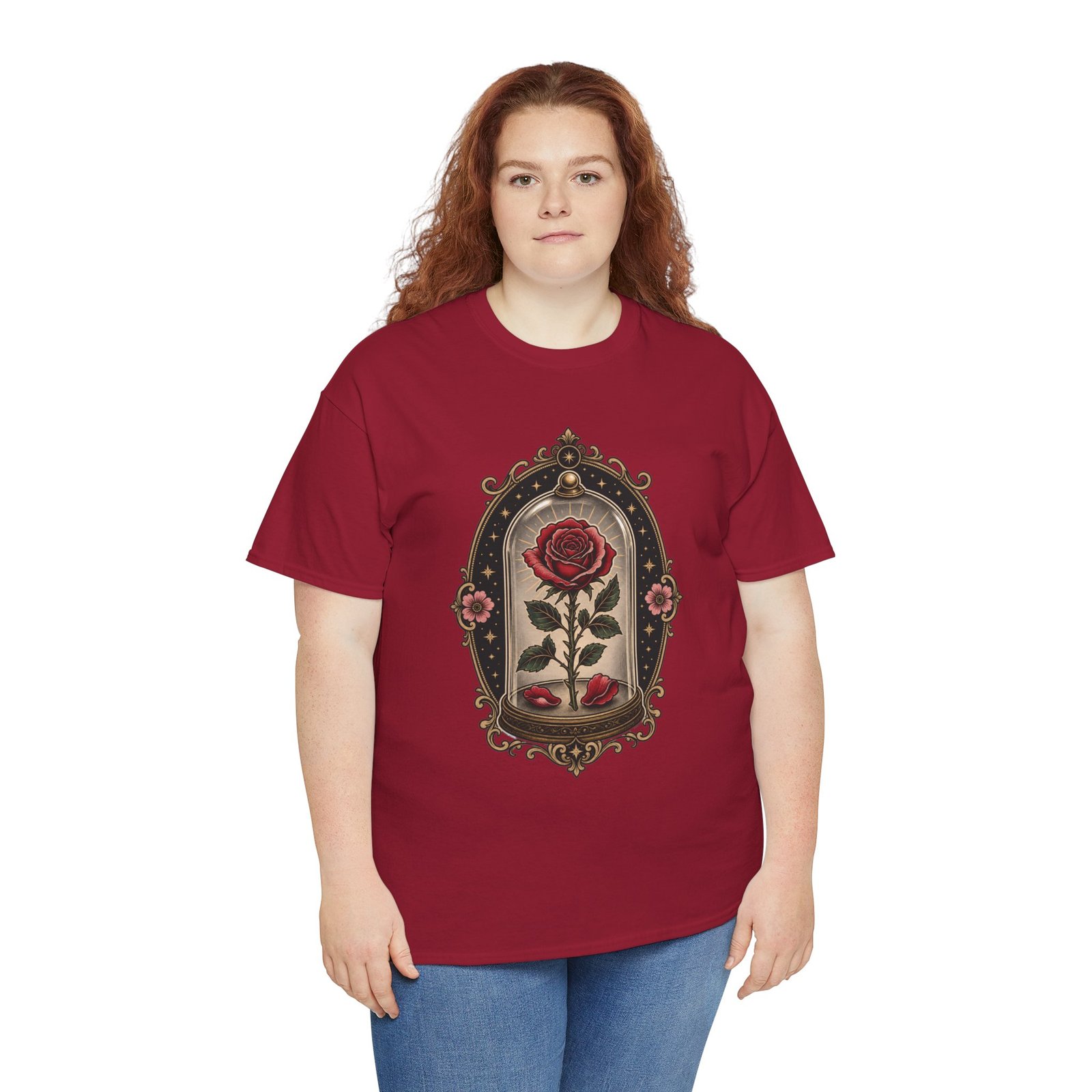 Enchanted Rose - Unisex T-Shirt – Timeless Beauty, Captured in Glass - Image 10