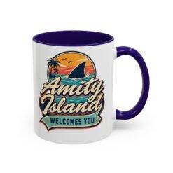 Amity Island Welcomes You – Color Accent Mug – Coffee With a Bite - Image 7