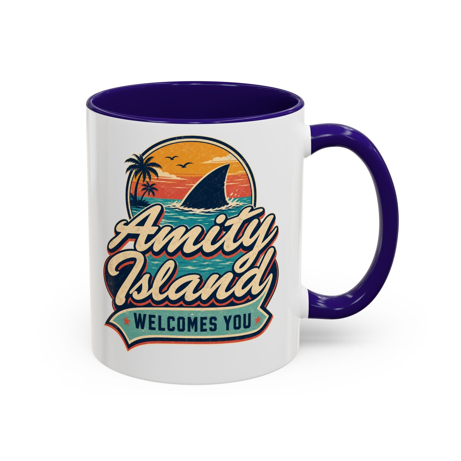 Amity Island Welcomes You – Color Accent Mug – Coffee With a Bite - Image 7