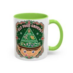Elf Food Groups – Color Accent Mug – Sweet Sips, North Pole Style - Image 13