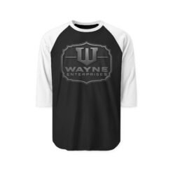 Wayne Enterprises – Unisex 3/4 Sleeve Raglan T-Shirt – Gotham Employee Edition