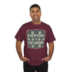 Everyday Is Caturday – Unisex T-Shirt – Feline Festive Vibes - Image 10
