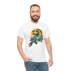Alternative view of Retro Macaw – Unisex T-Shirt – Paradise Has Feathers