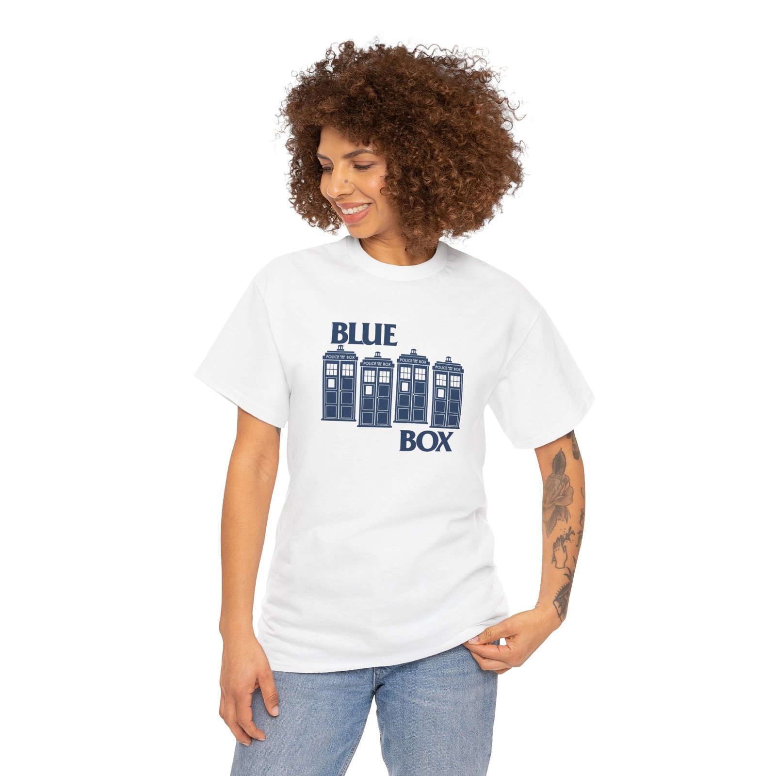 Blue Box – Unisex T-Shirt – Timey-Wimey Punk Rock - Image 5