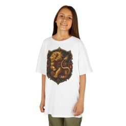 House of Lion – Kids Unisex T-Shirt – Young Wizards with Courage to Spare - Image 3
