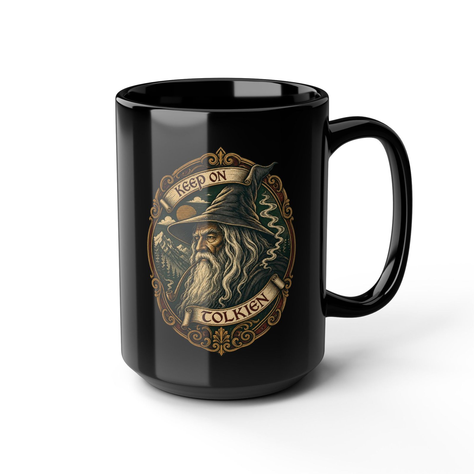 Keep On Tolkien - Black Mug – Wizard Wisdom - Image 8
