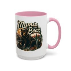Mama Bear - Color Accent Mug – Fierce Sips, Cozy Vibes - Image 7