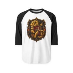 House of Lion – Unisex Raglan T-Shirt – Wizarding School Courage Meets Game-Day Style - Image 8