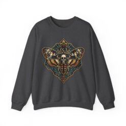 Death's-Head Moth - Unisex Sweatshirt – Dark Elegance - Image 13