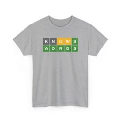 KNOWS WORDS - Unisex T-Shirt – Funny Word Puzzle, Vocabulary and Word Nerd - Image 13