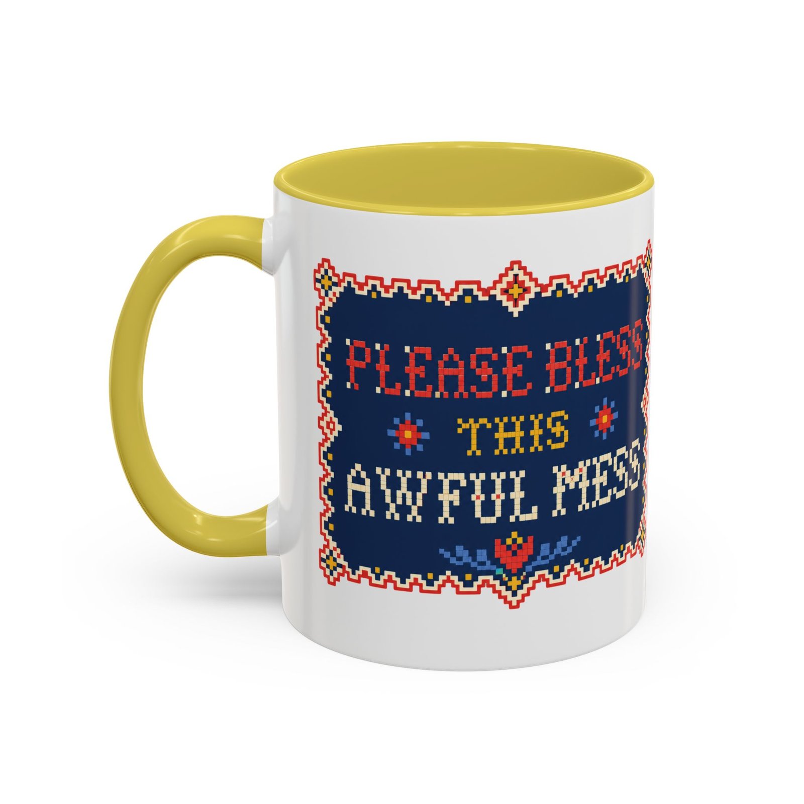 Please Bless This Awful Mess – 11oz or 15oz Accent Mug – Caffeine for Cozy Chaos - Image 24