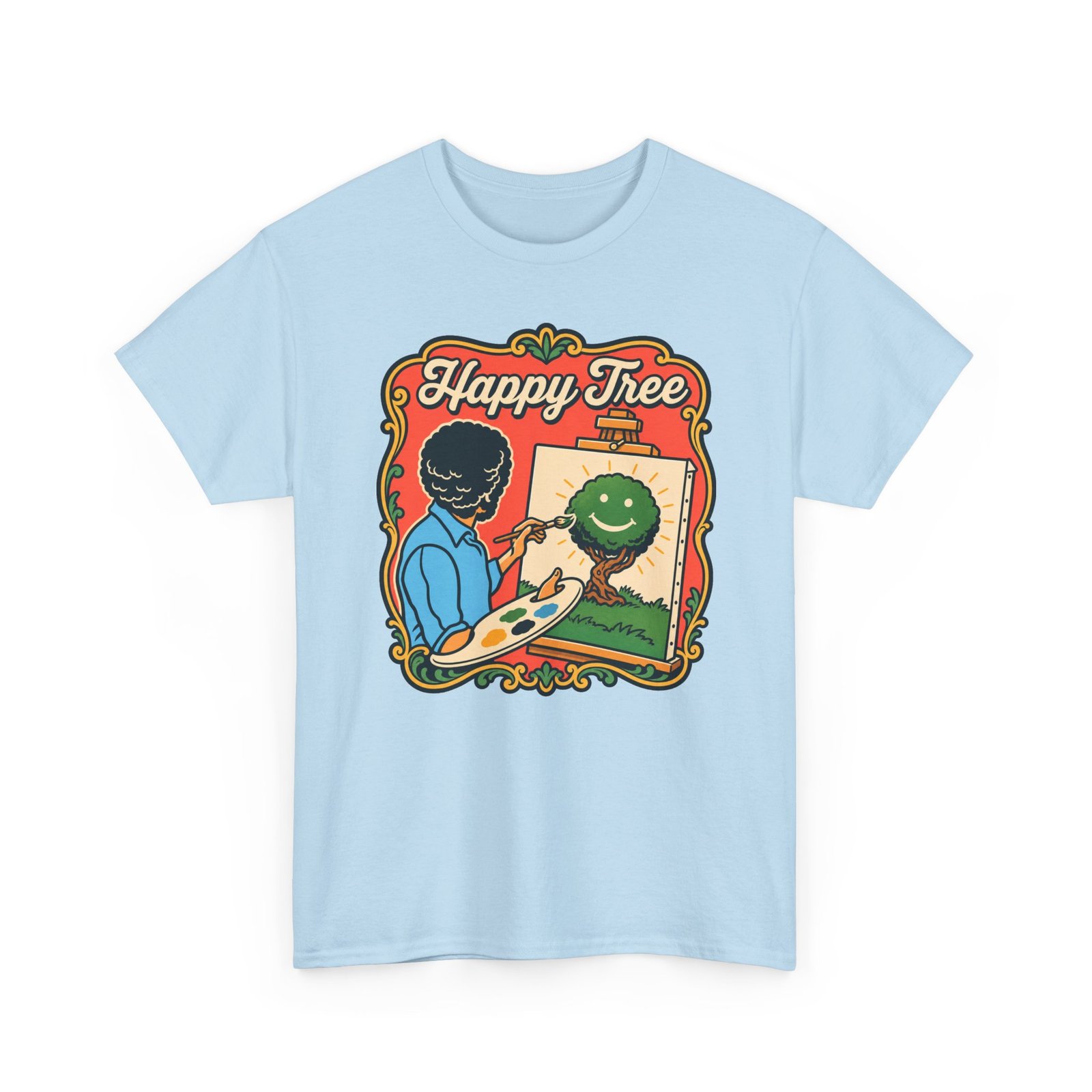 "Happy Tree" Unisex T-Shirt – Peace, Paint, and Positivity