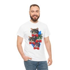 Alternative view of Nerdy Cat Club – Unisex T-Shirt – Highly Educated, Easily Distracted