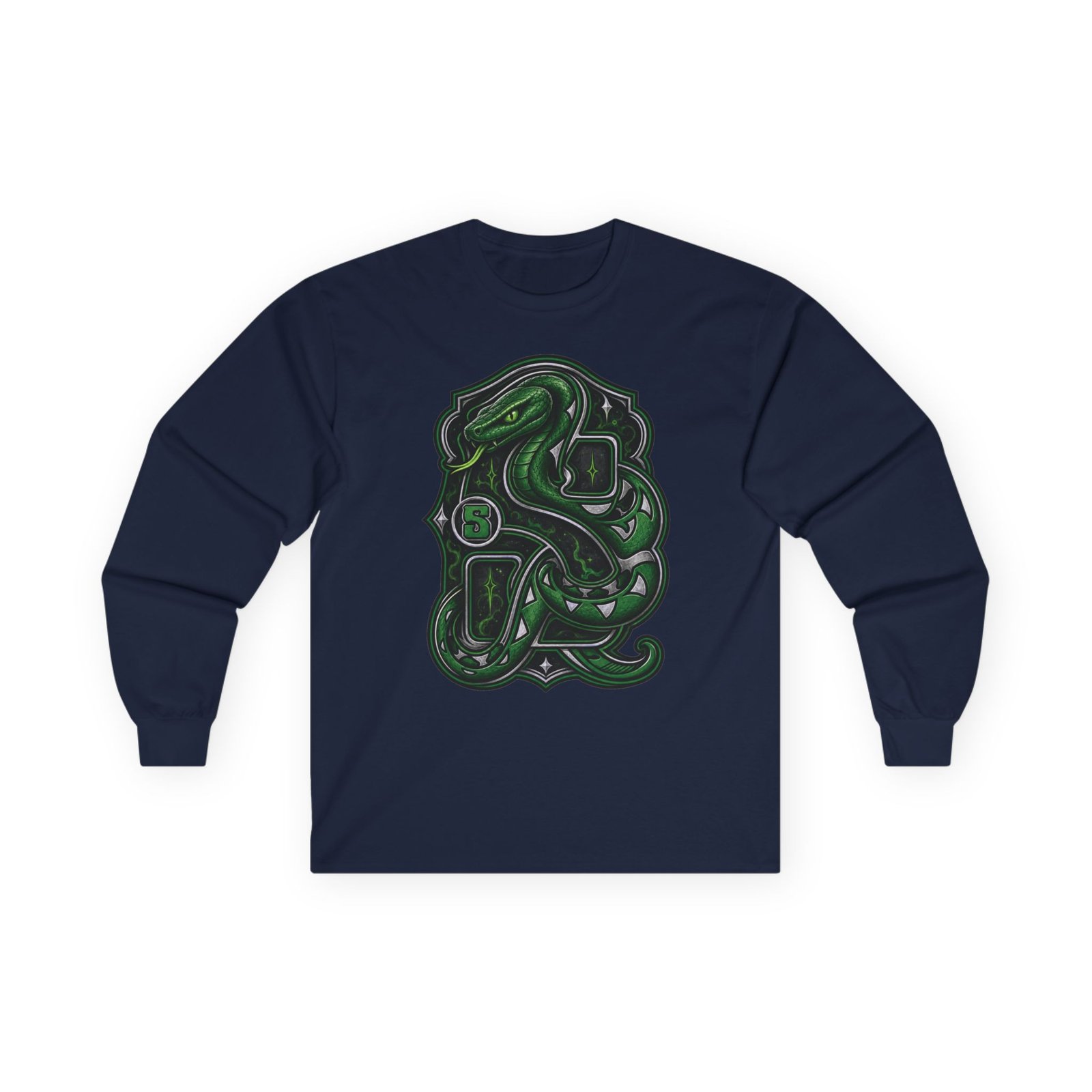 House of Snake – Ultra Cotton Long Sleeve T-Shirt – Wizarding School Ambition with a Clever Edge - Image 11