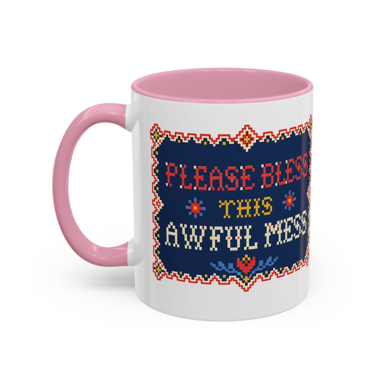 Please Bless This Awful Mess – 11oz or 15oz Accent Mug – Caffeine for Cozy Chaos - Image 22