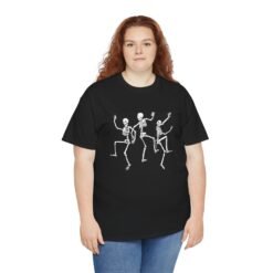 Dancing Skeletons - Unisex T-Shirt – Funny Halloween Skeleton Dance - Image 5