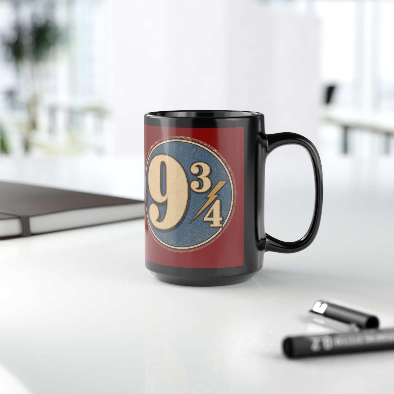 Platform 9¾ – Black 11oz or 15oz Mug – Coffee Before the Hogwarts Express - Image 10